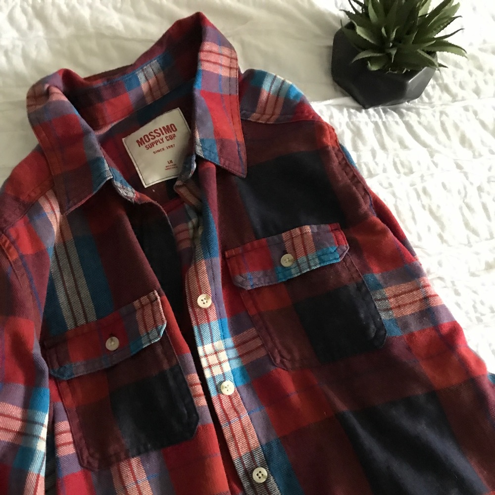 Large women's oversized flannel shirt